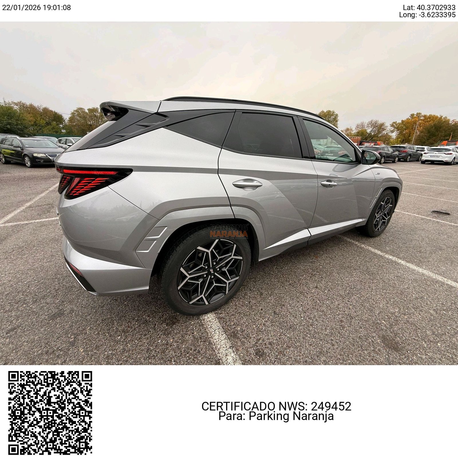 Foto trasera del vehículo